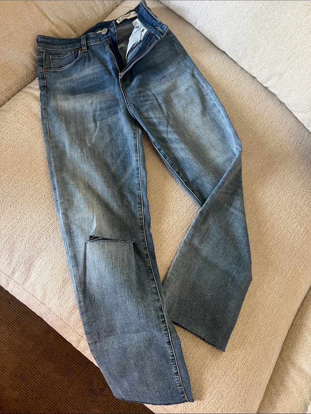 Blanknyc Straight-Leg Blue Jeans - Classic Mid Wash